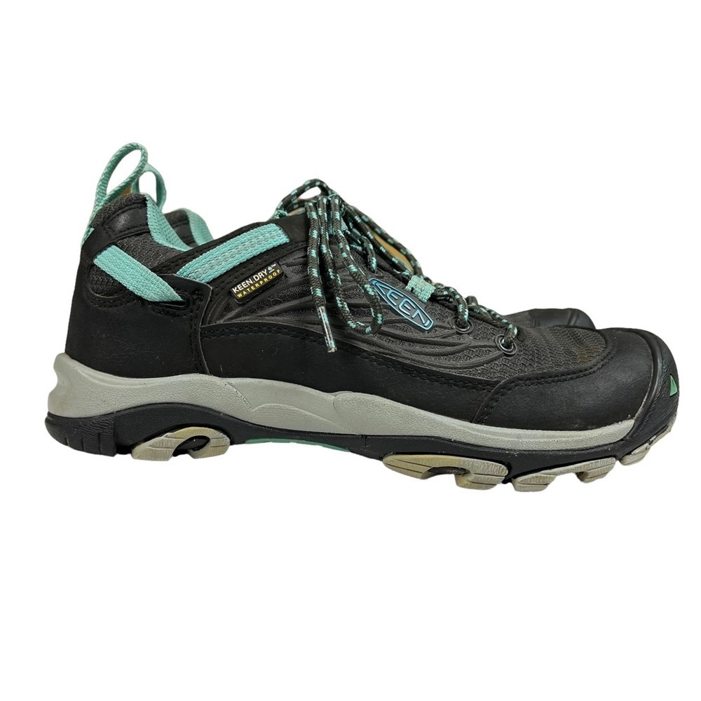 Keen Women's Black and Teal Hiking Shoes